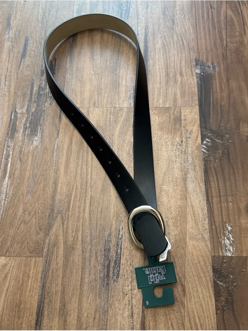 wild fable Black Belt with Silver Ring Buckle